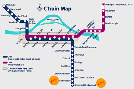 Calgary transit map