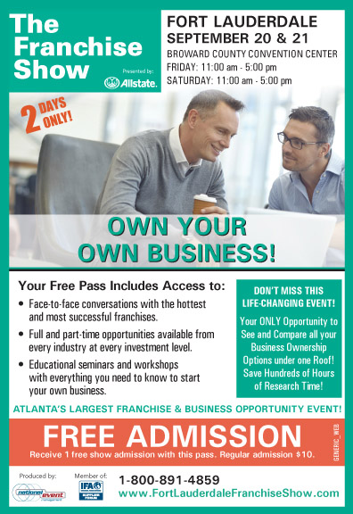 The Fort Lauderdale Franchise Expo - free admission pass