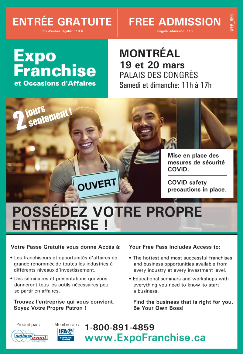 The Montreal Franchise Expo - free admission pass